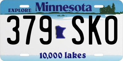 MN license plate 379SKO