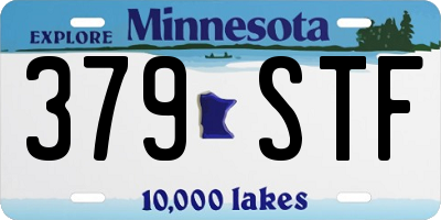 MN license plate 379STF