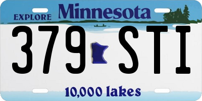 MN license plate 379STI