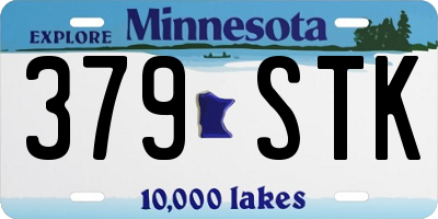 MN license plate 379STK