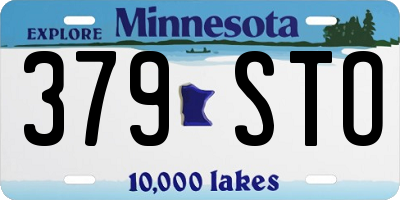 MN license plate 379STO