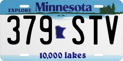 MN license plate 379STV