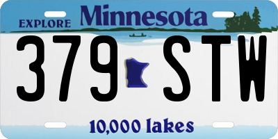 MN license plate 379STW