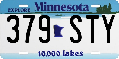 MN license plate 379STY
