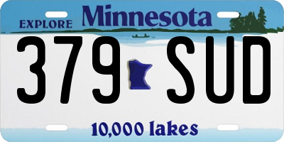 MN license plate 379SUD