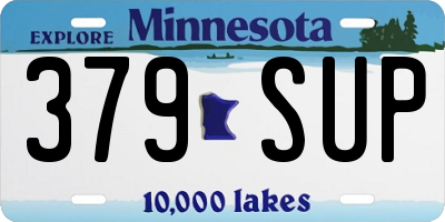 MN license plate 379SUP