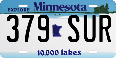 MN license plate 379SUR