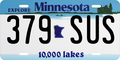 MN license plate 379SUS