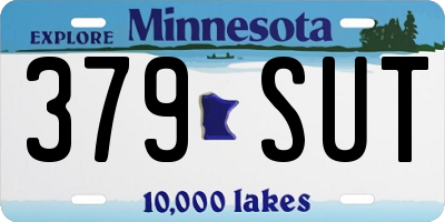 MN license plate 379SUT