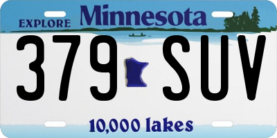 MN license plate 379SUV