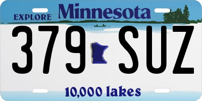 MN license plate 379SUZ