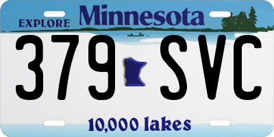 MN license plate 379SVC