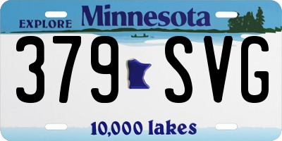 MN license plate 379SVG