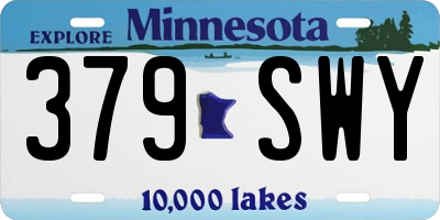 MN license plate 379SWY