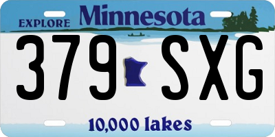 MN license plate 379SXG