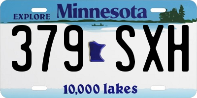 MN license plate 379SXH