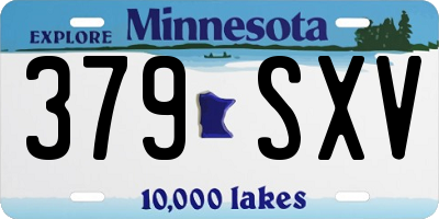 MN license plate 379SXV