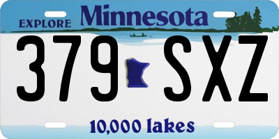 MN license plate 379SXZ