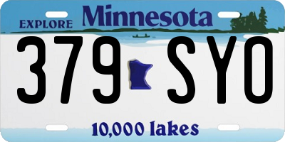 MN license plate 379SYO