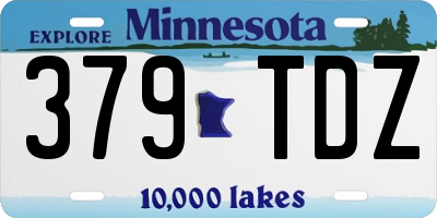 MN license plate 379TDZ