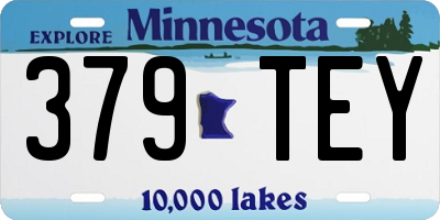 MN license plate 379TEY