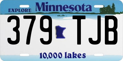 MN license plate 379TJB