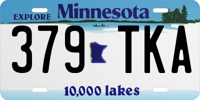 MN license plate 379TKA