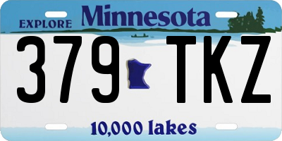 MN license plate 379TKZ