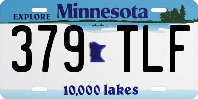 MN license plate 379TLF