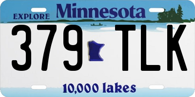 MN license plate 379TLK