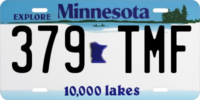 MN license plate 379TMF