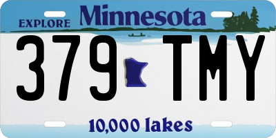 MN license plate 379TMY