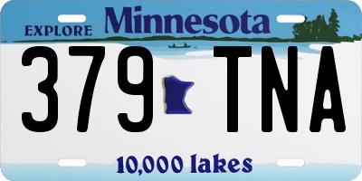 MN license plate 379TNA