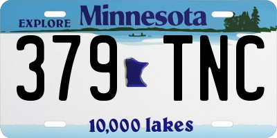 MN license plate 379TNC