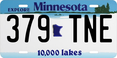 MN license plate 379TNE