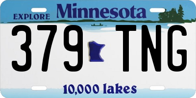MN license plate 379TNG