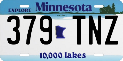 MN license plate 379TNZ