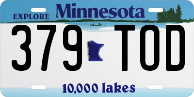 MN license plate 379TOD