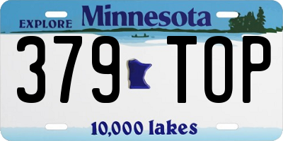MN license plate 379TOP