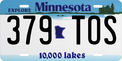 MN license plate 379TOS