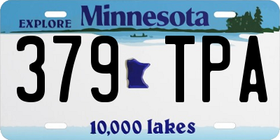 MN license plate 379TPA