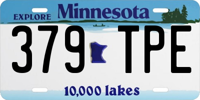 MN license plate 379TPE