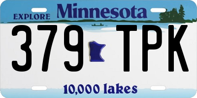 MN license plate 379TPK