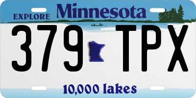 MN license plate 379TPX