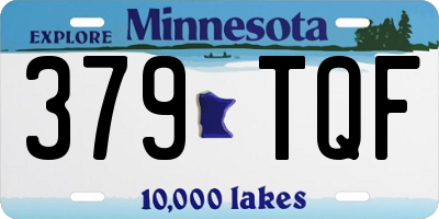 MN license plate 379TQF