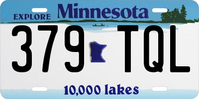 MN license plate 379TQL