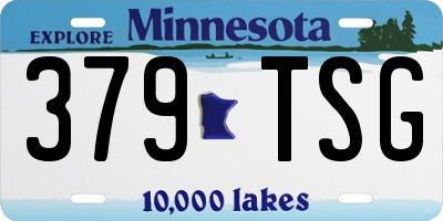 MN license plate 379TSG