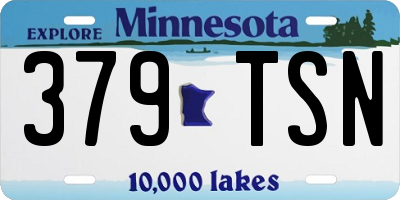 MN license plate 379TSN