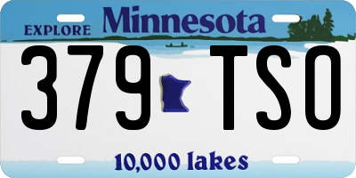 MN license plate 379TSO