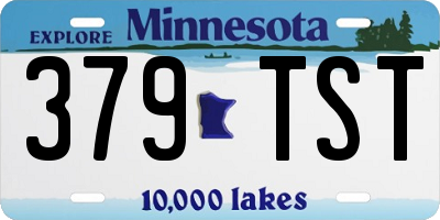 MN license plate 379TST